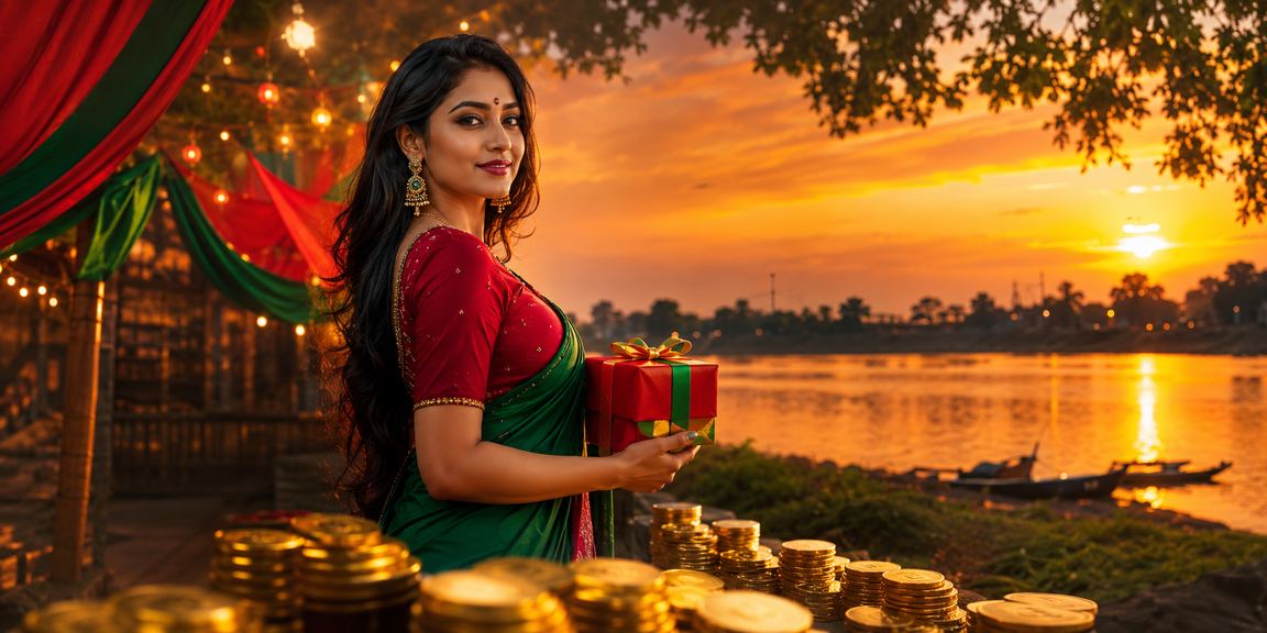 বগুড়ায় লাল-সবুজ পতাকার পটভূমিতে ক্রিকেট বেটিং করছেন একজন সমর্থক